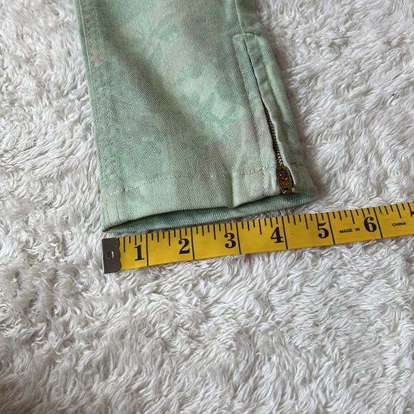 Yerse Junky mint green floral print low rise skinny jeans, NWT small or T1 - Picture 4 of 9